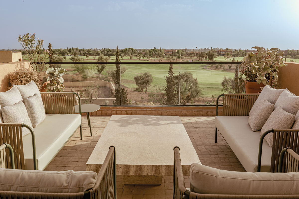 Marrakech al maaden collection les villas Salon terrasse golf