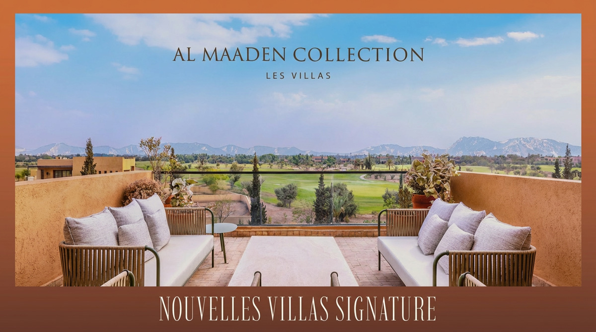terrasse villa almaaden collection marrakech : Vue sur Altas