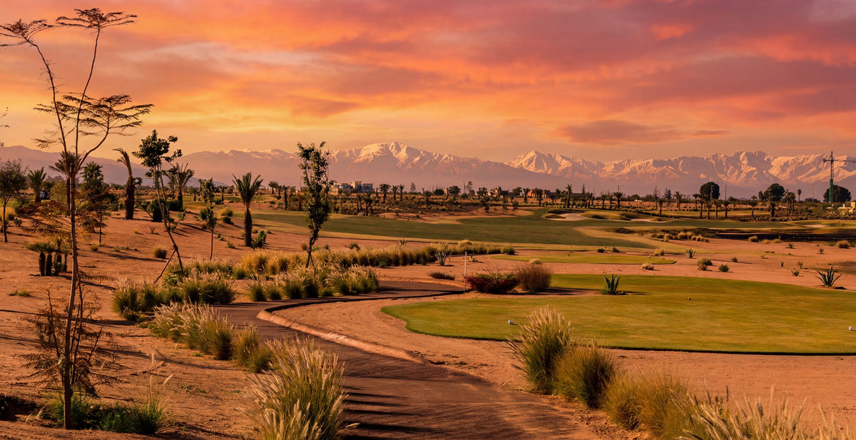 Couchée de soleil à Marrakech : Golf Nine Villa
