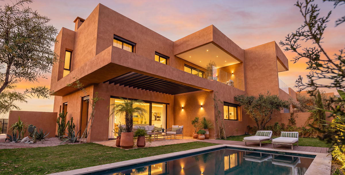 facade de la villa nine temoin à marrakech